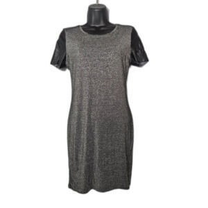 Generation Love Metalic Mini Party Dress Edgy Punk Stretch T-Shirt Dress Goth M